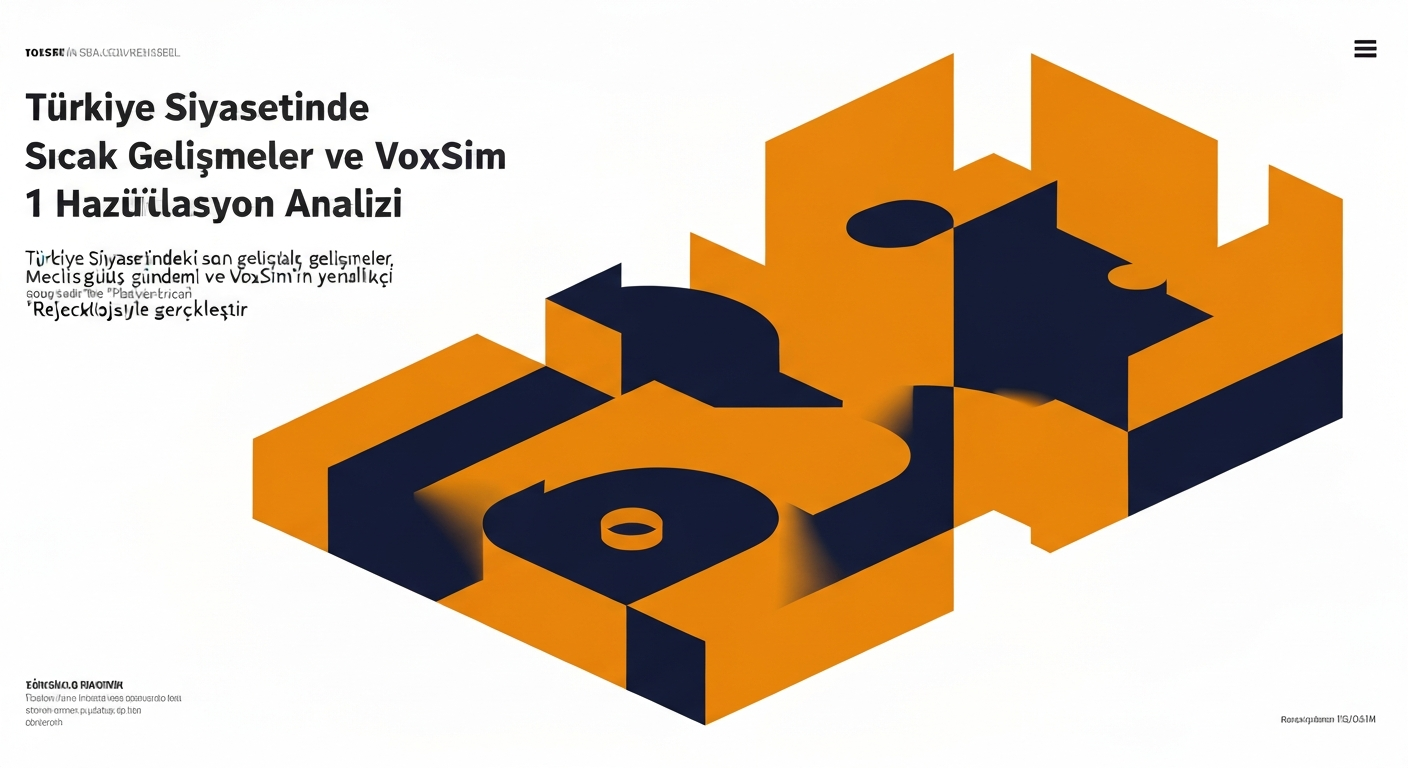 Türkiye Siyasetinde Sıcak Gelişmeler ve VoxSim 1 Haziran 2026 Simülasyon Analizi