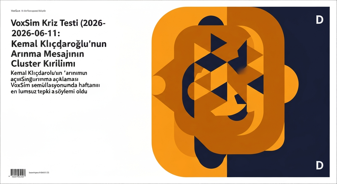 VoxSim Kriz Testi (2026-06-11): Kemal Kılıçdaroğlu'nun Arınma Mesajının Cluster Kırılımı