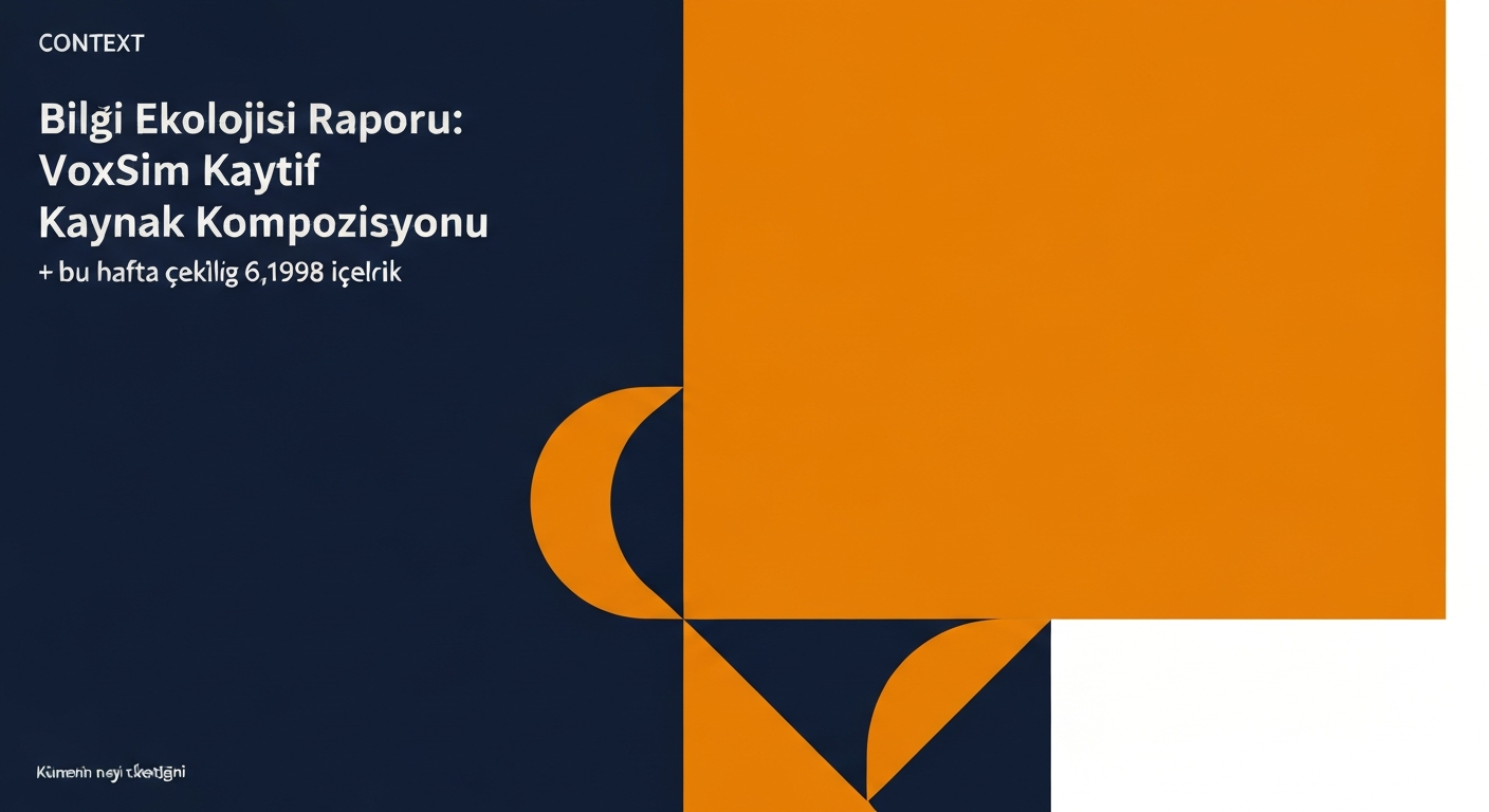 Bilgi Ekolojisi Raporu: VoxSim Kaynak Kompozisyonu